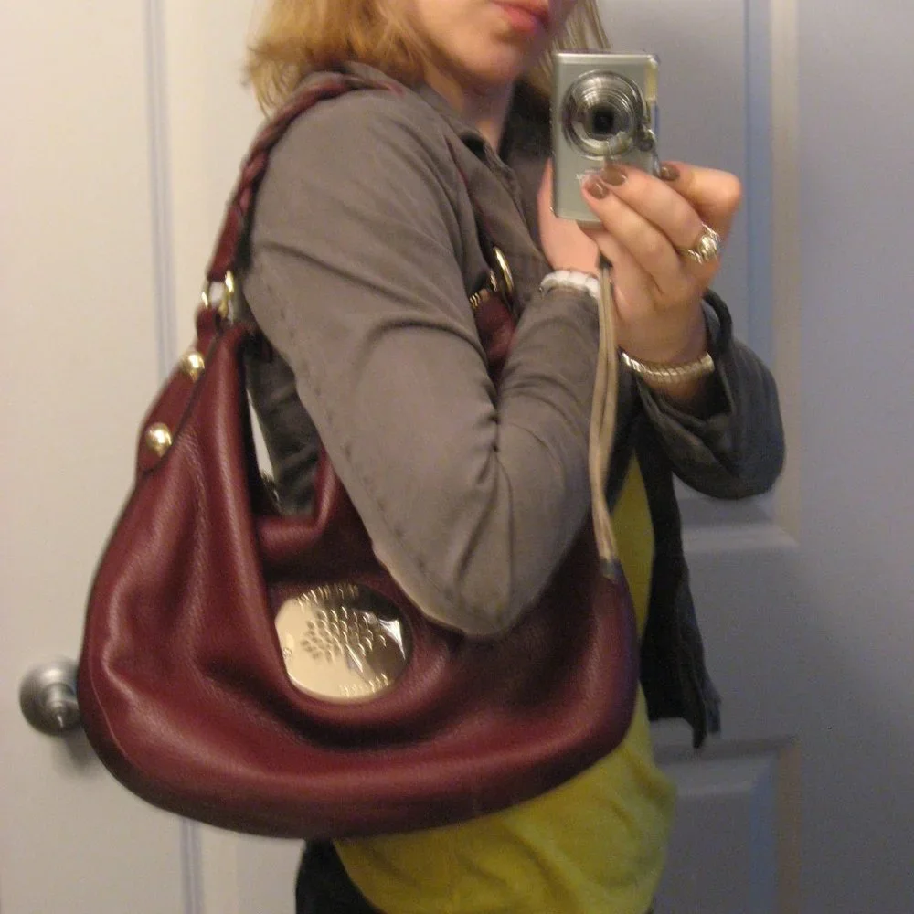 Mulberry Medium Daria Grape Leather Hobo Bag